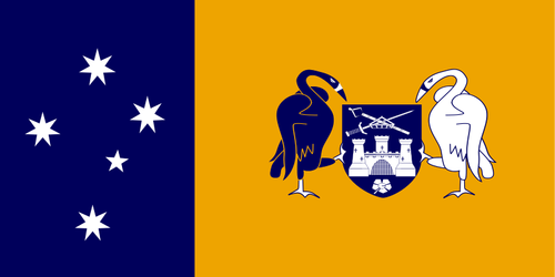 国旗的澳大利亚首都直辖区矢量图
